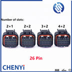 26 Pin 3-1437290-7 1473416-1 SUPERSEAL 3/4/5/6 slots electrical female or male Straight PCB wire to board connector ECU plug