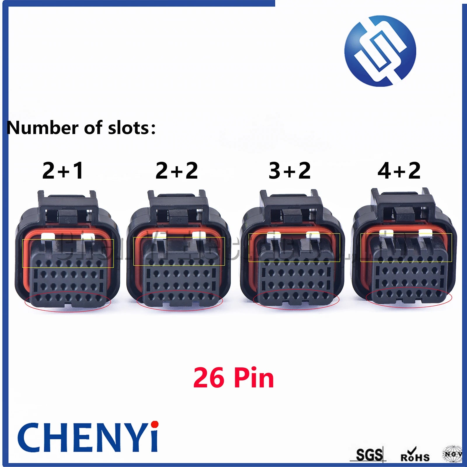 26 Pin 3-1437290-7 1473416-1 SUPERSEAL 3/4/5/6 slots electrical female or male Straight PCB wire to board connector ECU plug
