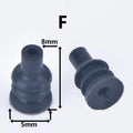 100 Pcs 0.6/1/1.5/1.8/3.5/6.3/9.5mm car wire connector waterproof ring circle rubber seal hollow plug silicone sheath cap