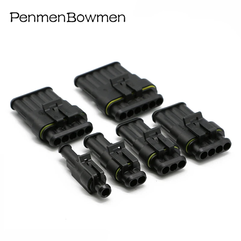 1 Set 1 2 3 4 5 6 Pin Auto Xenon Lamp Electrical Cable Connectors Waterproof Female Male Wire Harness Plug for Car Motorcycle