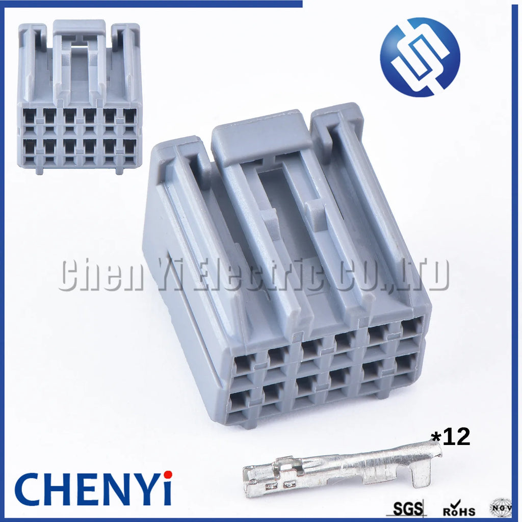 12 Pin 917975-6  Automotive wiring harness connector Automobile Unsealed Wire Harness Plug Socket 178845-6 With Pins For Honda