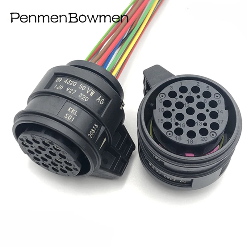 1 Set 20 Pin 1J0927320 Car Gearbox 6 Speed DSG Valve Body Electrical Cable Connector Female Wire Harness Plug 09432050
