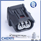 3 pin waterproof sealed connector female HX 040 Head Lamp Light Socket auto connector 6188-4775 6189-7037 For Honda