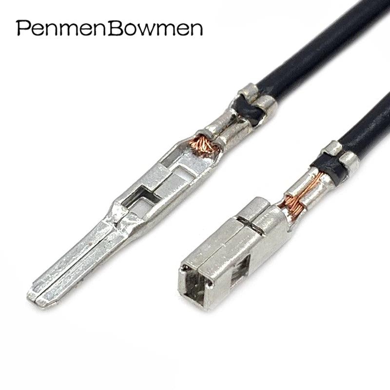 10 Pcs 2.8MM Car ECU Brass Crimp Terminal Wire FCI Big Pins for Connector With 18AWG Cable 211PC249S8005 211PC249S0005