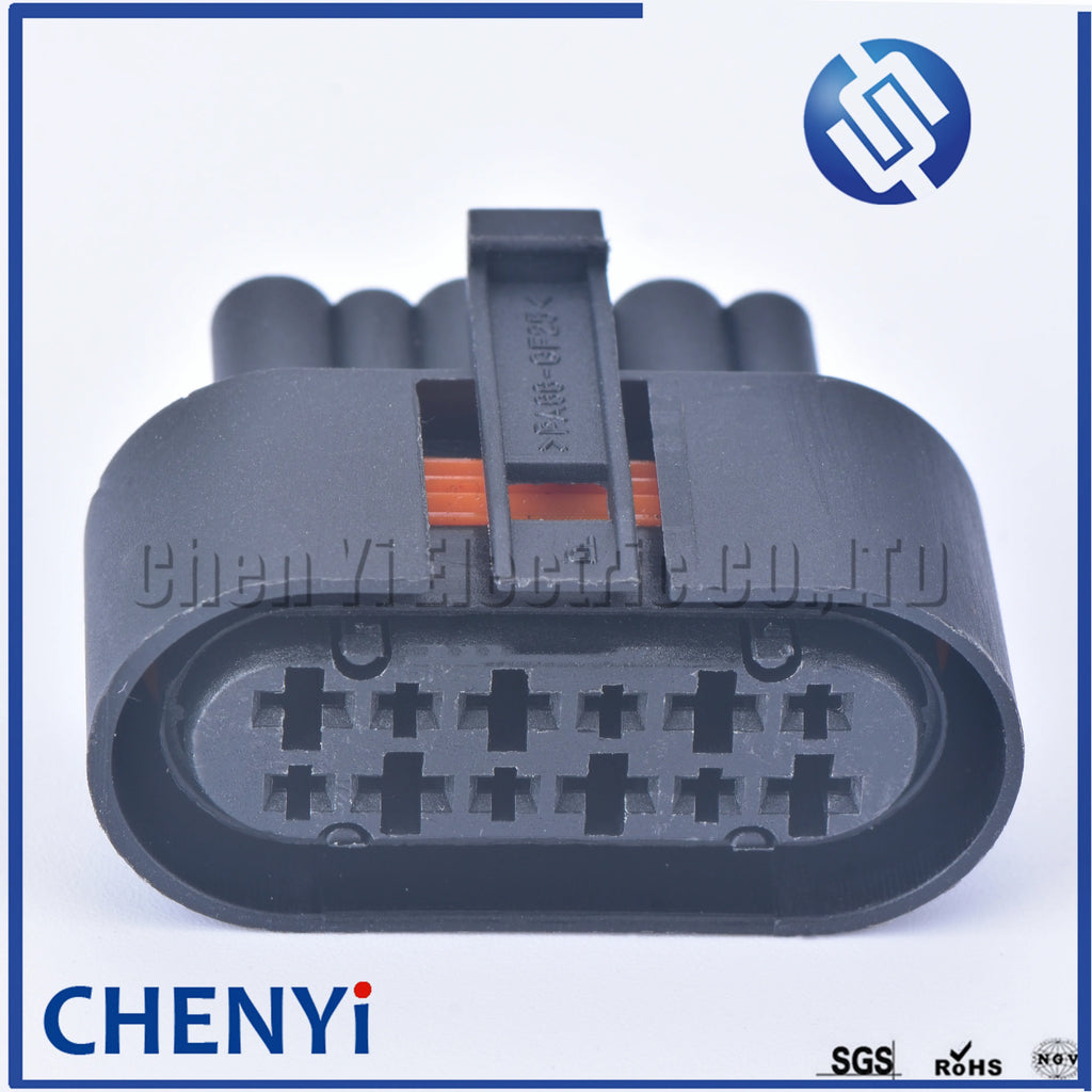 Black 12 pin wire socket automotive waterproof connector female 1.5/3.5 wiring auto connector automotive electrical connector