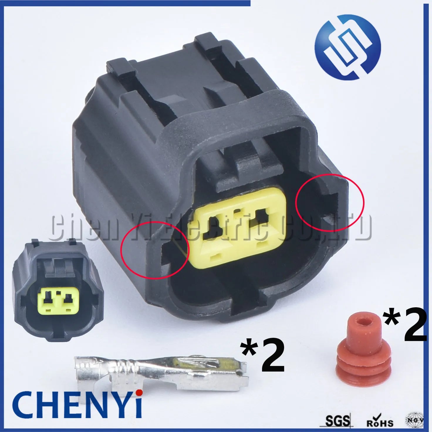 2 set 2 Pin 1.8 auto waterproof connector Coolant Temperature Sensor Socket plug 178390-1 178390-2 178390-3 178392-2 184000-1