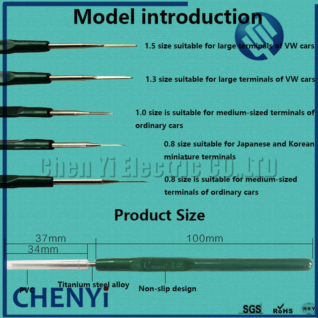 5 pcs Crimp Connector pins ejector Titanium steel alloy Tool Kit Suitable for wiring harness modification of most models