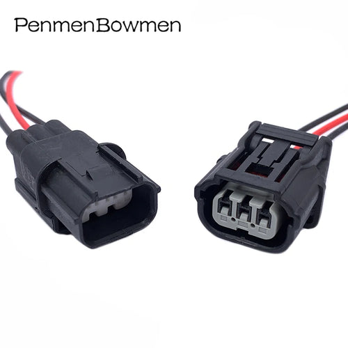 1 Set 3 Pin Car Ignition Coil Small Lamp Electrical Cable Connectors Female Male Wire Harness Plug for Honda 6188-4775 6189-7037