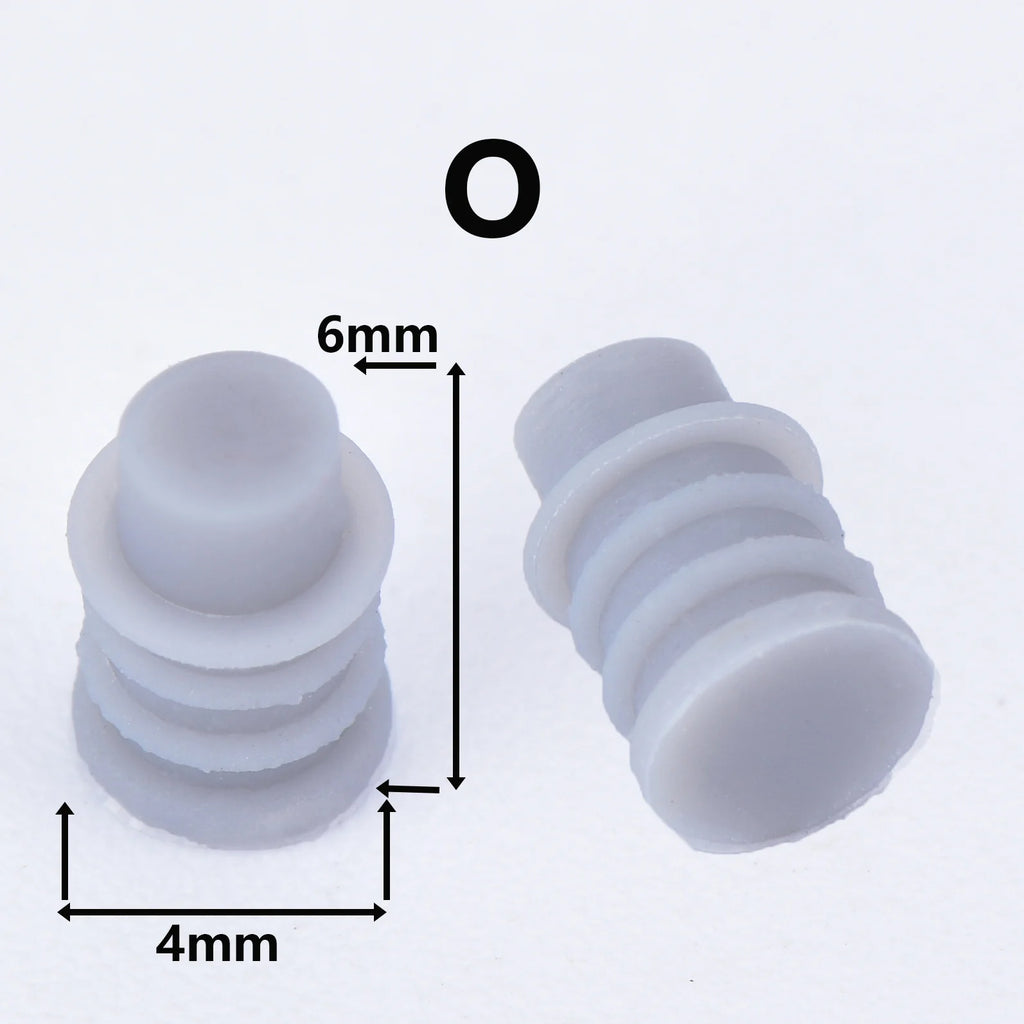 100 Pcs 1/1.5/1.8/3.5/4.8/6.3 car wire connector waterproof ring circle rubber seal solid plug silicone sheath cap for Connector
