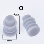 100 Pcs 1/1.5/1.8/3.5/4.8/6.3 car wire connector waterproof ring circle rubber seal solid plug silicone sheath cap for Connector