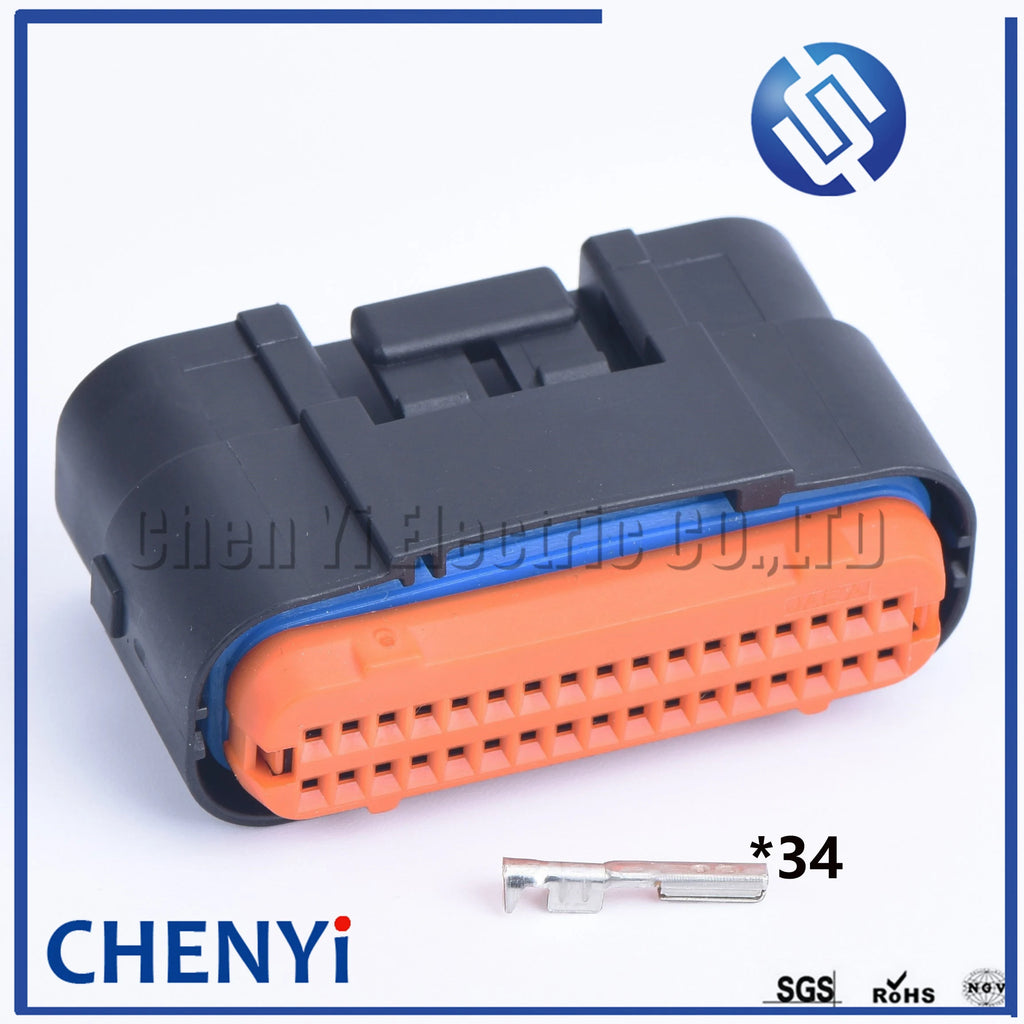 34 pin Waterproof connector auto ECU electronic control unit automotive computer control system plug MX23A34XF1 MX23A34SF1