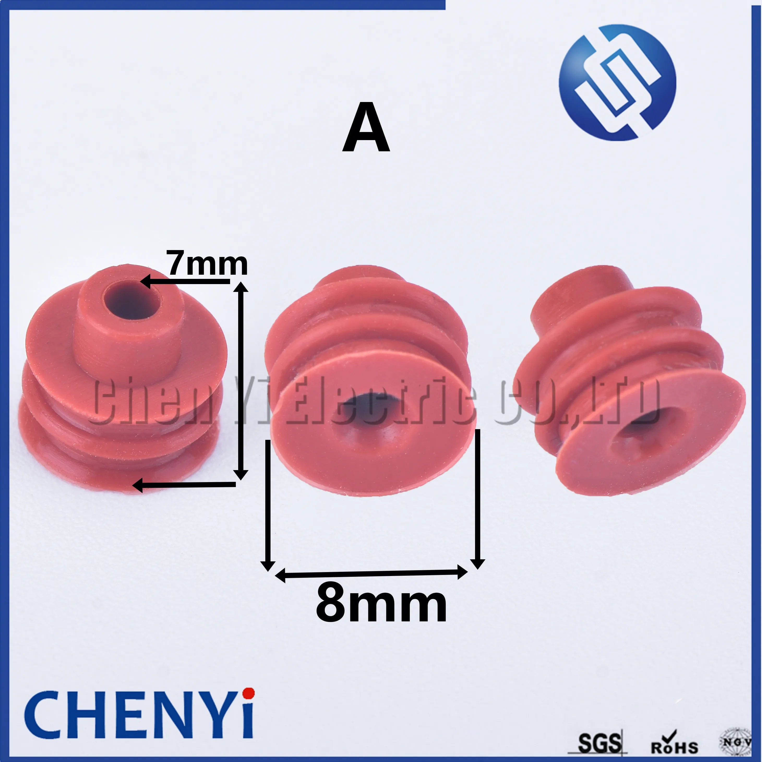 100 Pcs 0.6/1/1.5/1.8/3.5/6.3/9.5mm car wire connector waterproof ring circle rubber seal hollow plug silicone sheath cap