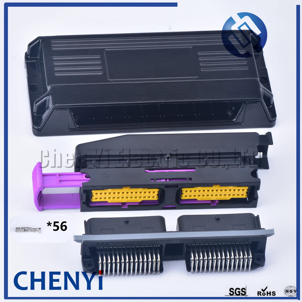 56 Pin ECU Auto Waterproof PCB Aluminum Box Enclosure Case for Tuning LPG Car ECU Programmer with connector 211PC562S8009