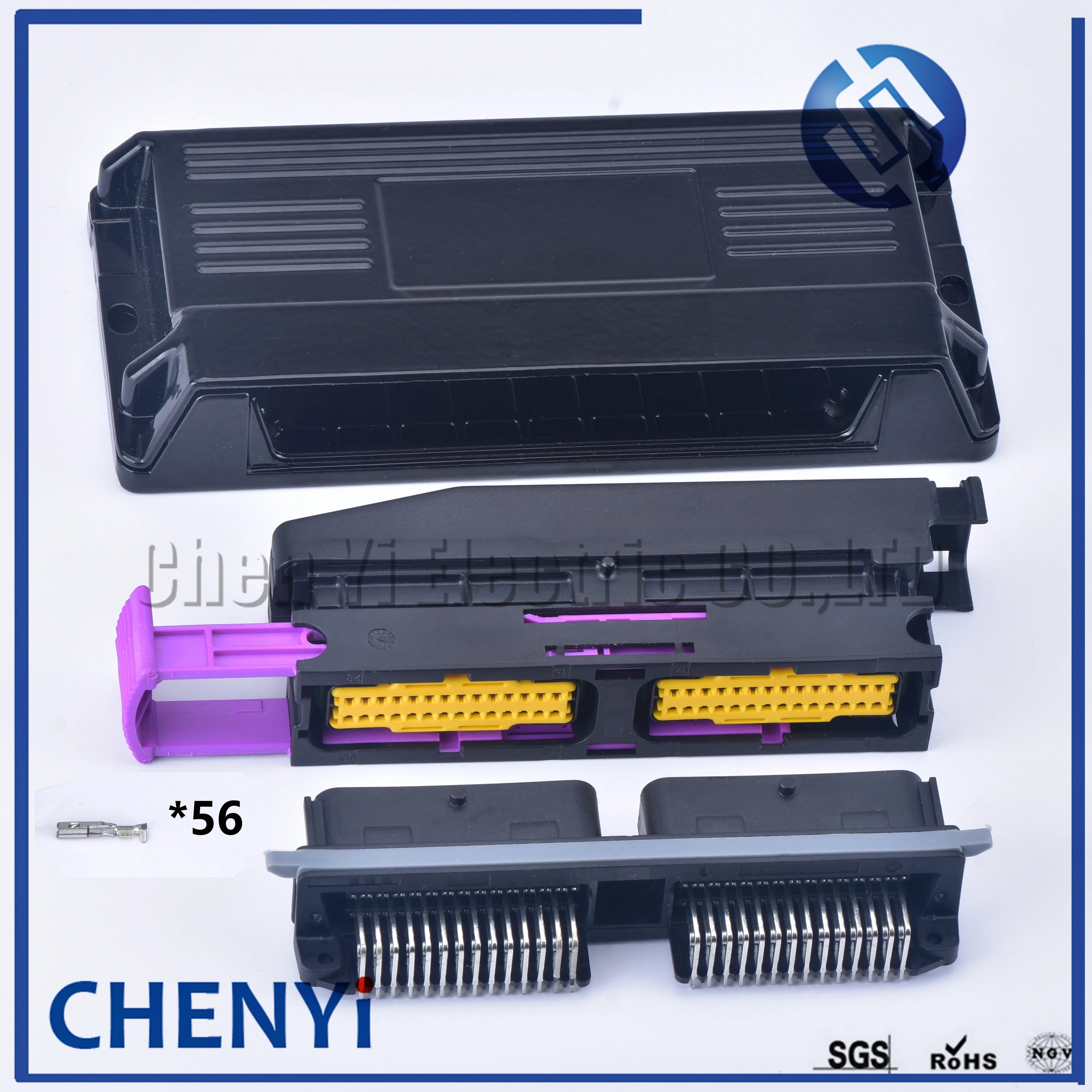 56 Pin ECU Auto Waterproof PCB Aluminum Box Enclosure Case for Tuning LPG Car ECU Programmer with connector 211PC562S8009