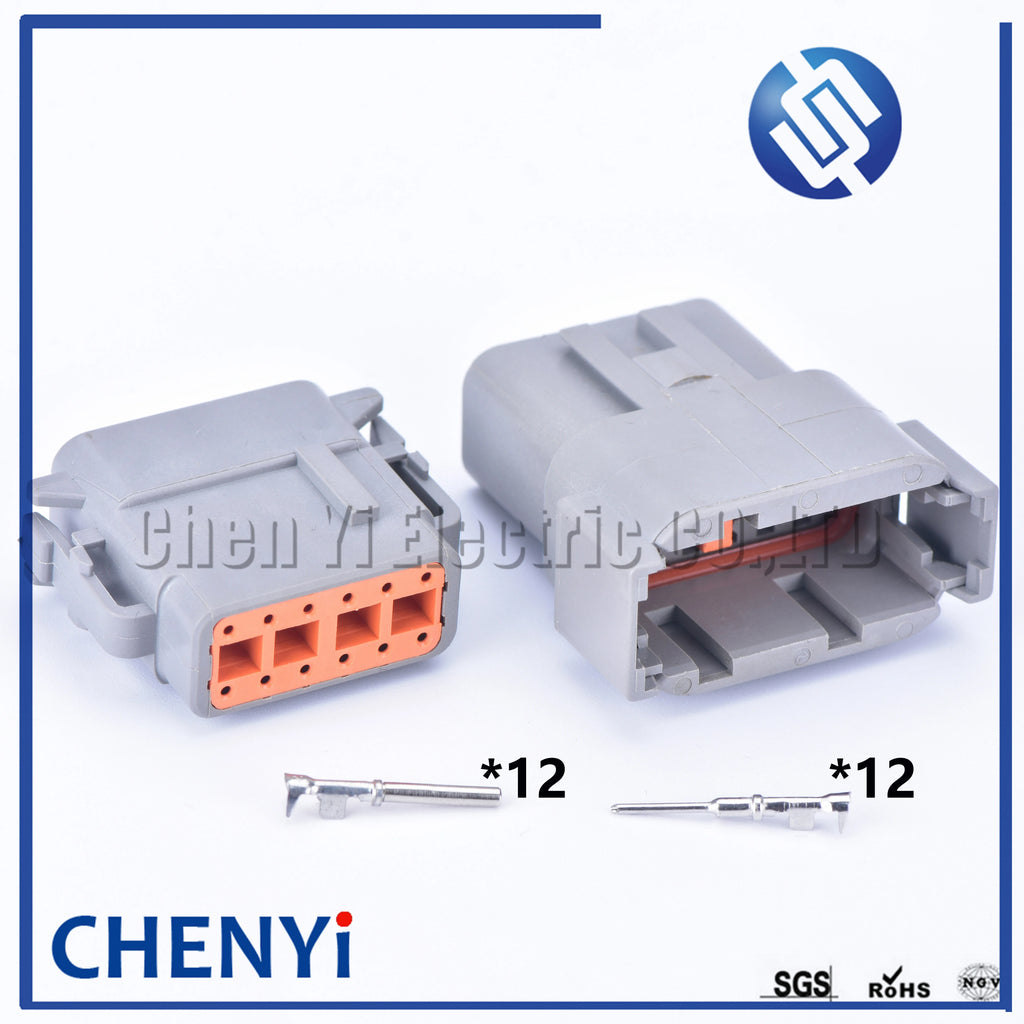 Deutsch DTM 12 Pin connector DTM06-12S DTM04-12P Male or Female Auto Waterproof Connector Automotive Sealed Plug