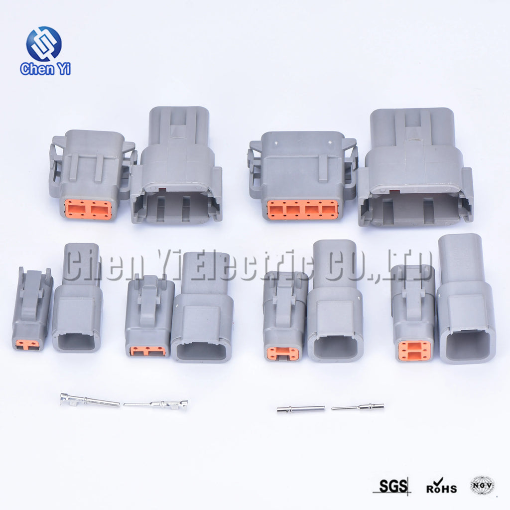 DTM connectors For Deutsch DTM06-2S 3S 4S 6S 8S/DTM04-2P 3P 4P 6P 8P 12P Male Female Waterproof Connector Automotive Sealed Plug