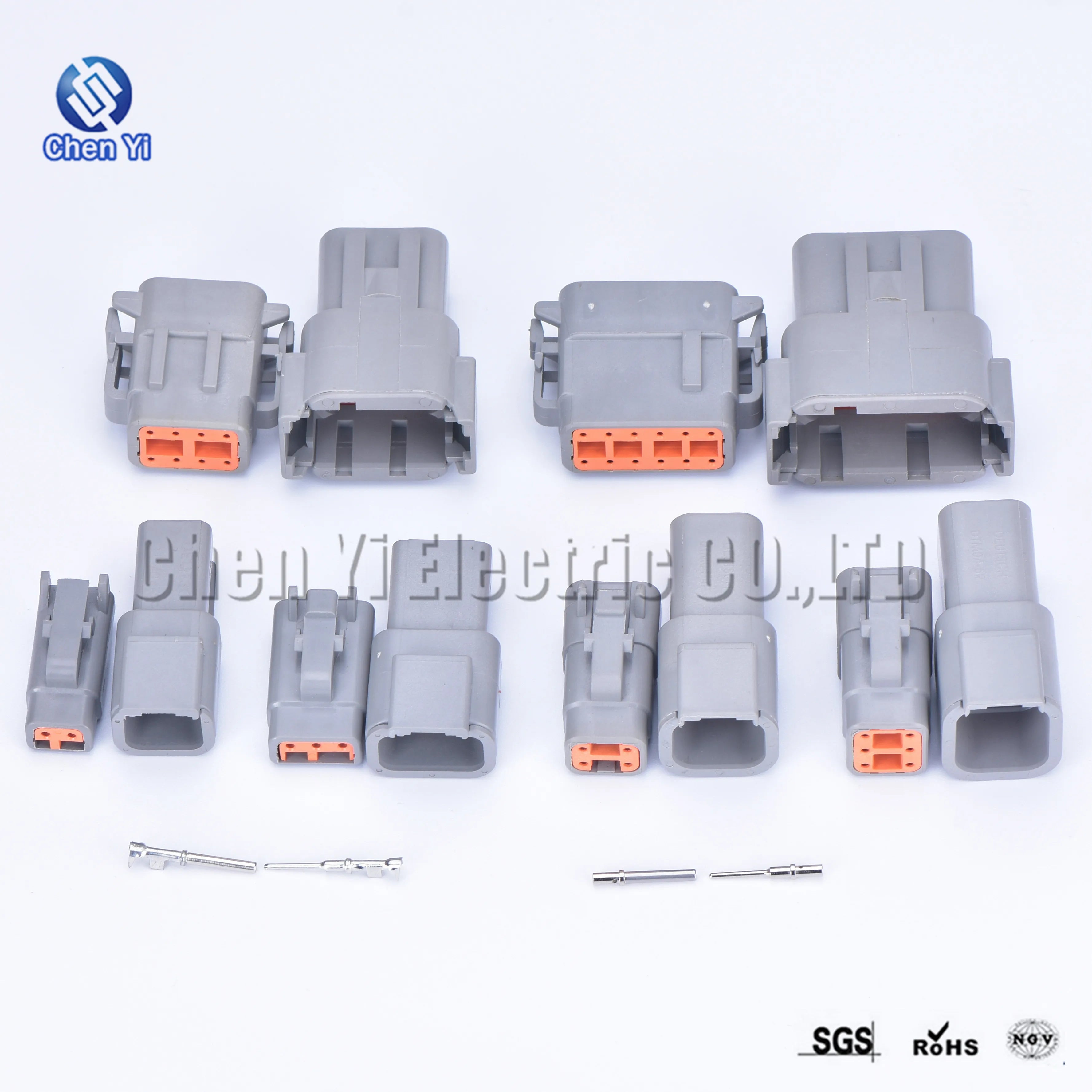 DTM connectors For Deutsch DTM06-2S 3S 4S 6S 8S/DTM04-2P 3P 4P 6P 8P 12P Male Female Waterproof Connector Automotive Sealed Plug