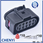 10 Pin Temp Sensor Plug Deflation Valve Connector Halogen headlight plug 1J0973835 1J0973735 6R0973735 493578-2 2294597-1