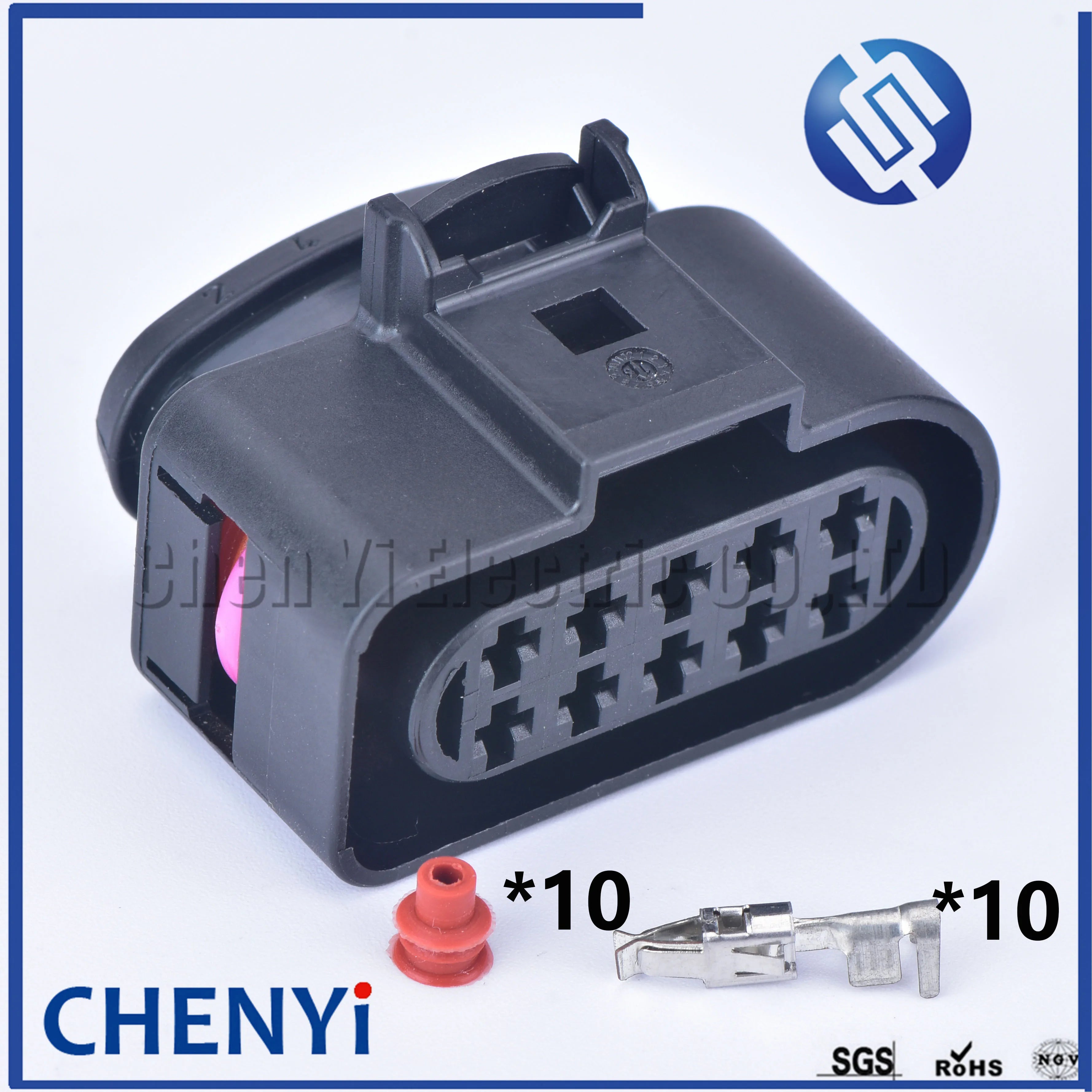 10 Pin Temp Sensor Plug Deflation Valve Connector Halogen headlight plug 1J0973835 1J0973735 6R0973735 493578-2 2294597-1