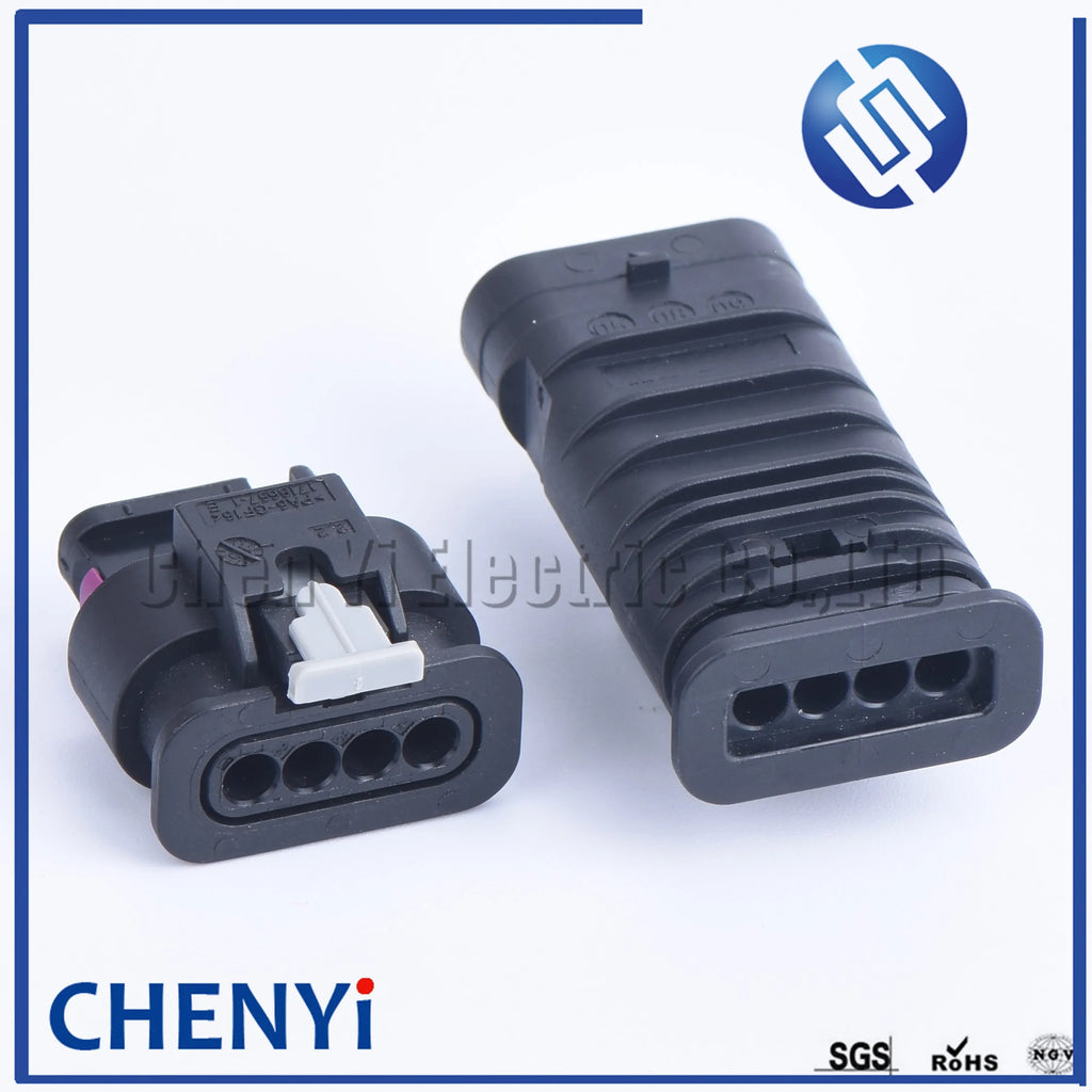 2 set 4 Pin waterproof auto cable connector plug 1718657-1 autonomous water temperature sensor plug 4F0 973 704 For Weichai