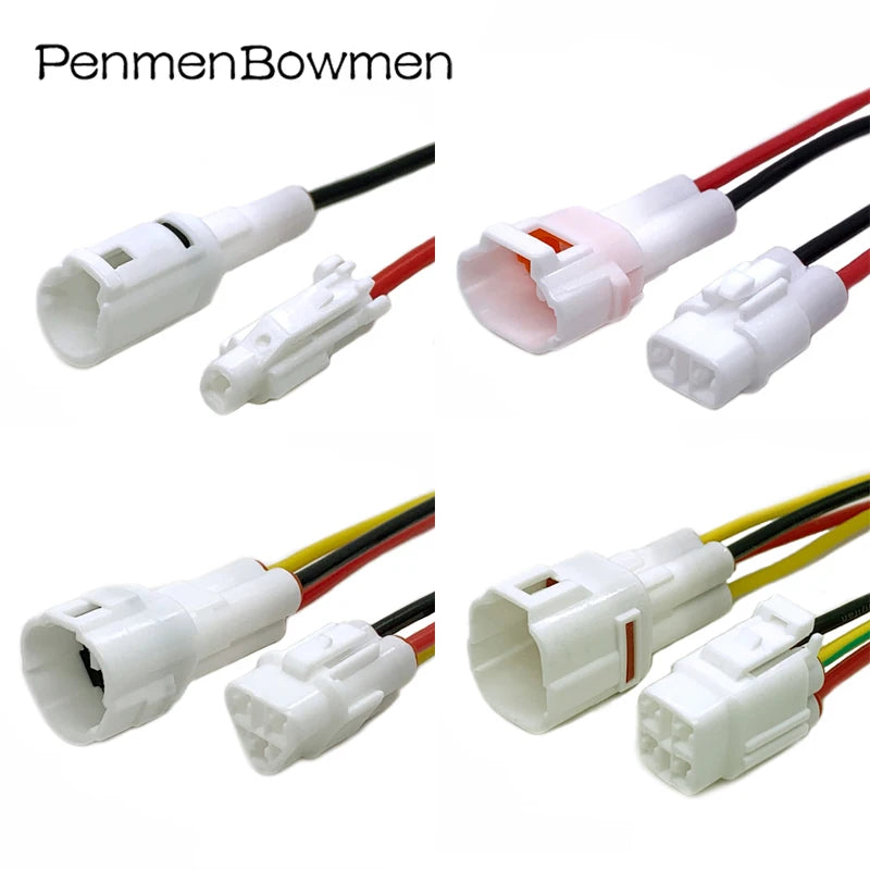 1 Set 1 2 3 4 Pin MT090 Auto Socket Motorcycle Housing Electrical Cable Connectors Waterproof Female Male Wire Harness Plug