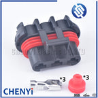 3 Pin auto Waterproof Blower Connector Plug Radiator Fan Motor Cooler Fan Socket 12124686 12124685 For Buick Ford Chevrolet