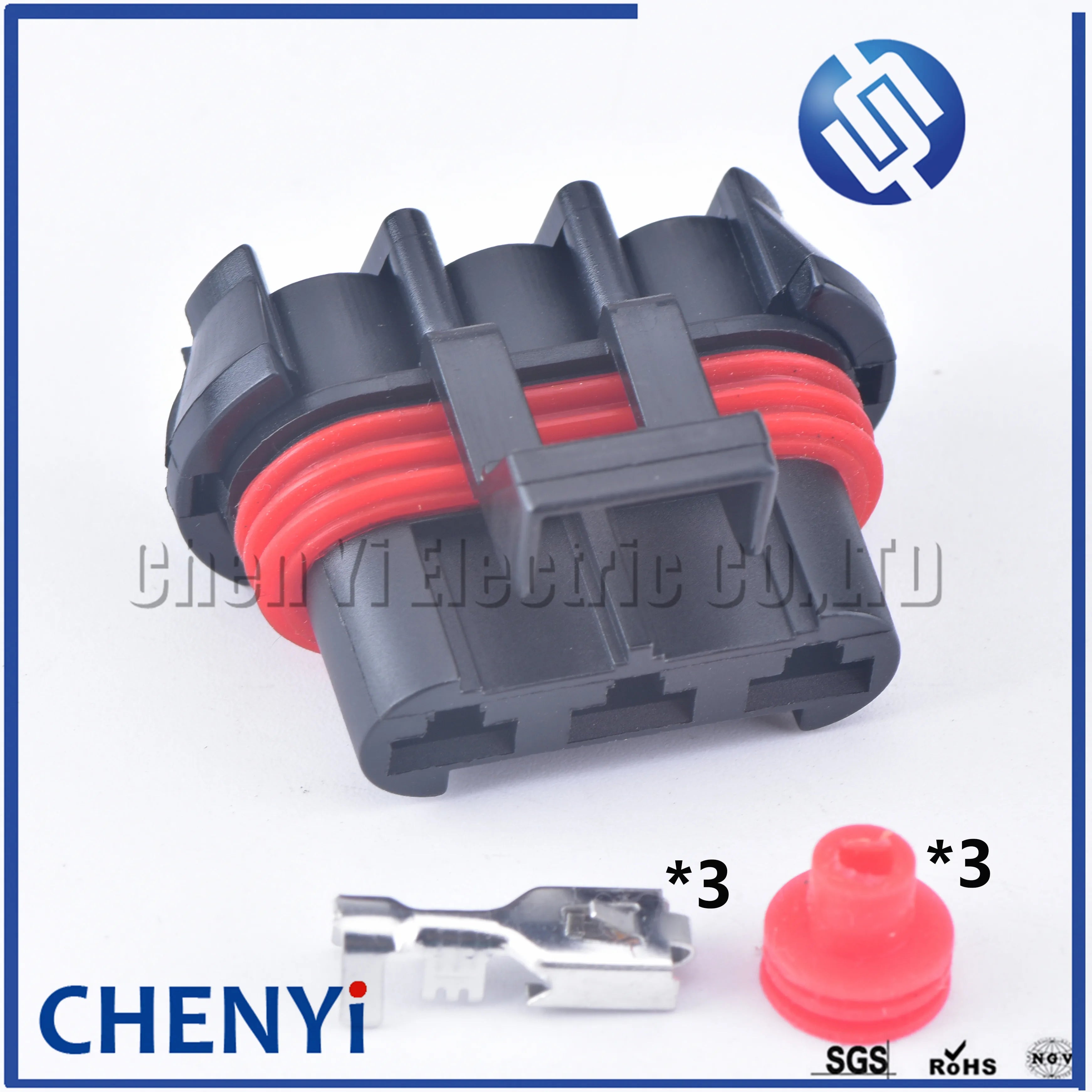3 Pin auto Waterproof Blower Connector Plug Radiator Fan Motor Cooler Fan Socket 12124686 12124685 For Buick Ford Chevrolet
