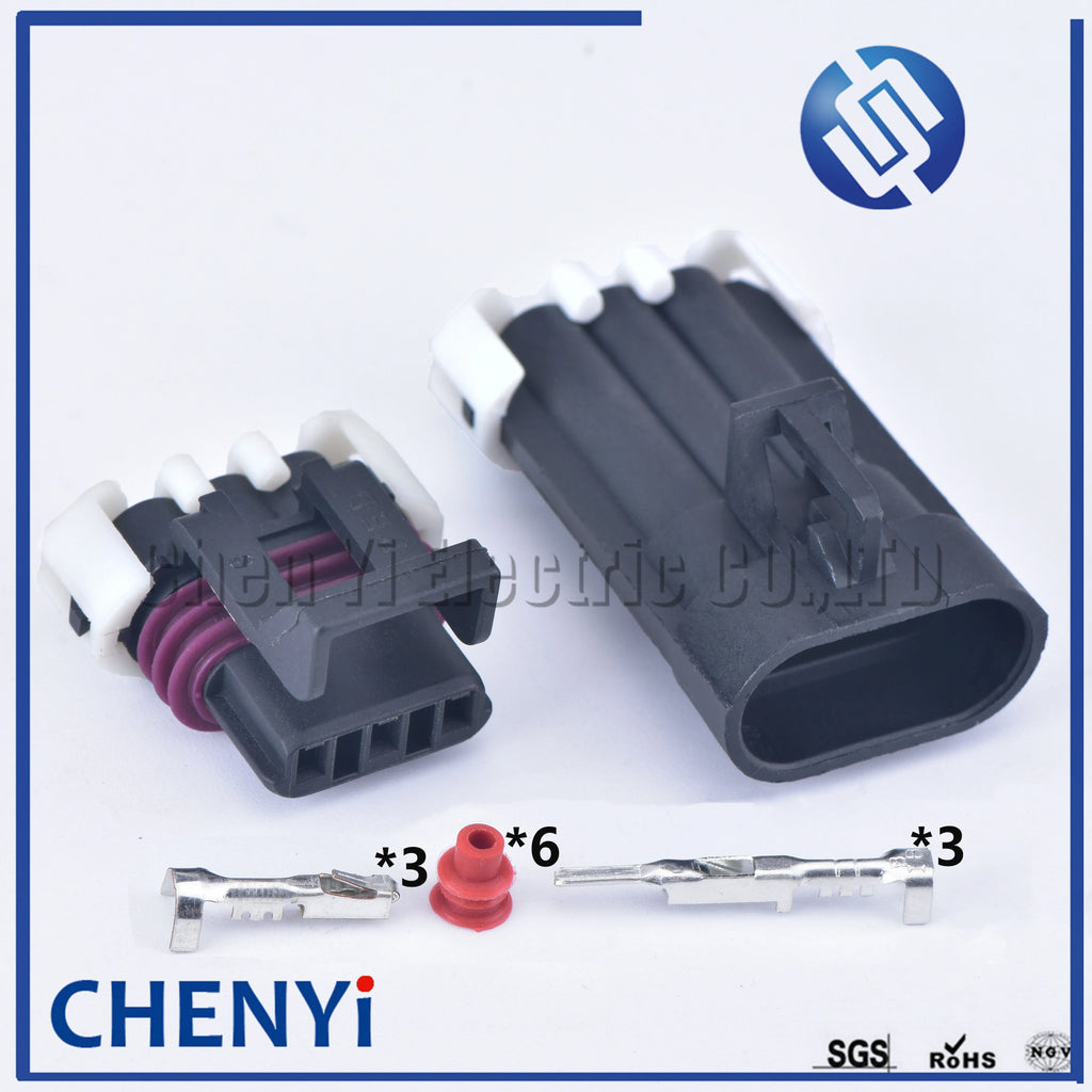 1 Set 3 Pin black Metri-Pack 150 male or female temperature Sensor Plug auto waterproof connector 12129615 12110293