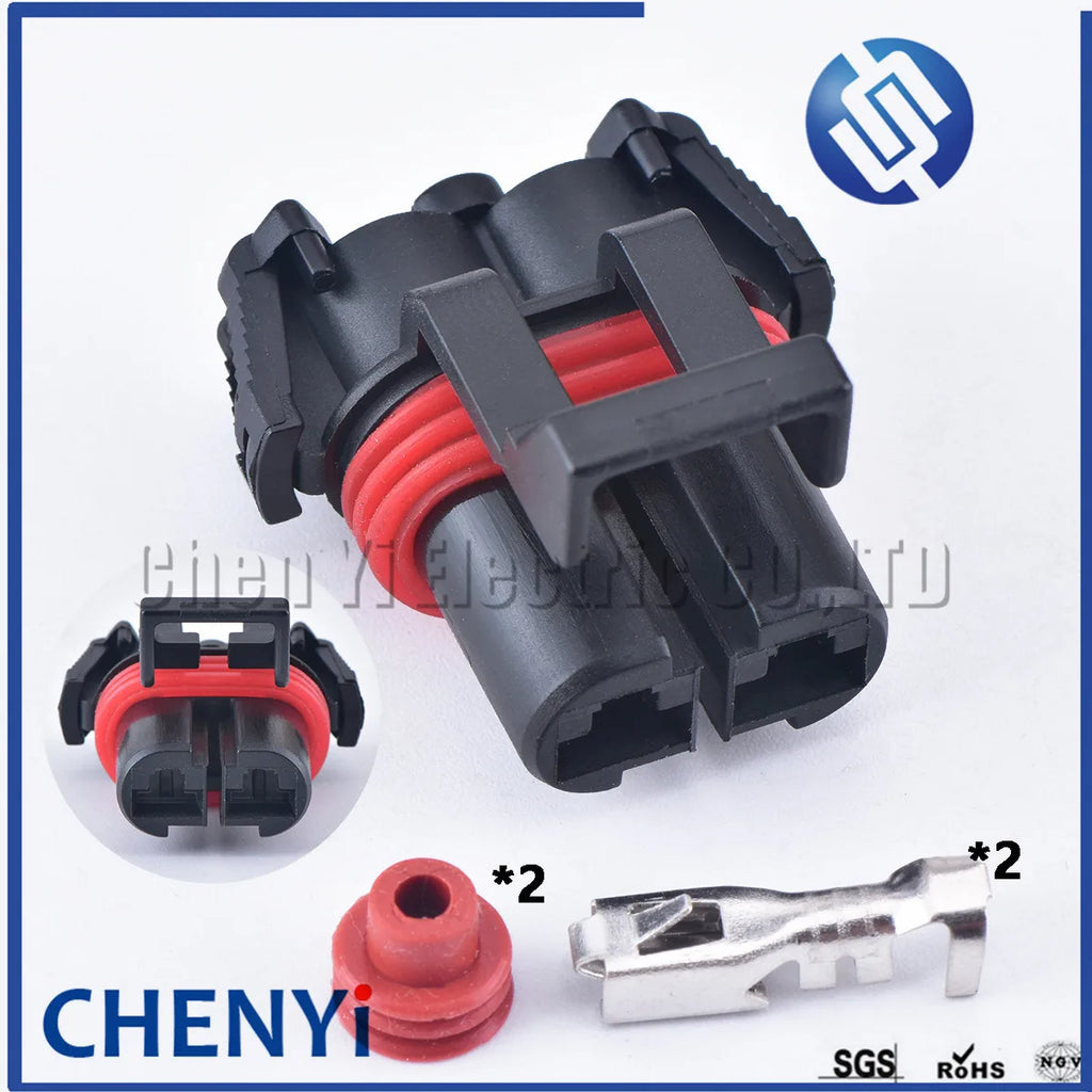 2 Pin Female auto waterproof Connector Metri-Pack 480 Sealed Assembly 4.8mm series plug 12052613 1121700248ZB002 with Pins