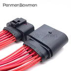 1 Set 14 Pin Car Xenon Headlights Lamp Socket Electrical Cable Connectors Waterproof Female Male Wire Harness Plug 1J0973737