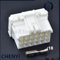 White 18 Pin male or female Connector Automotive Plug Unsealed Electric Harness Socket 7-968974-1 2-967629-1 With Pins