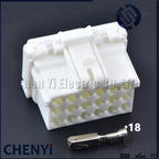 White 18 Pin male or female Connector Automotive Plug Unsealed Electric Harness Socket 7-968974-1 2-967629-1 With Pins