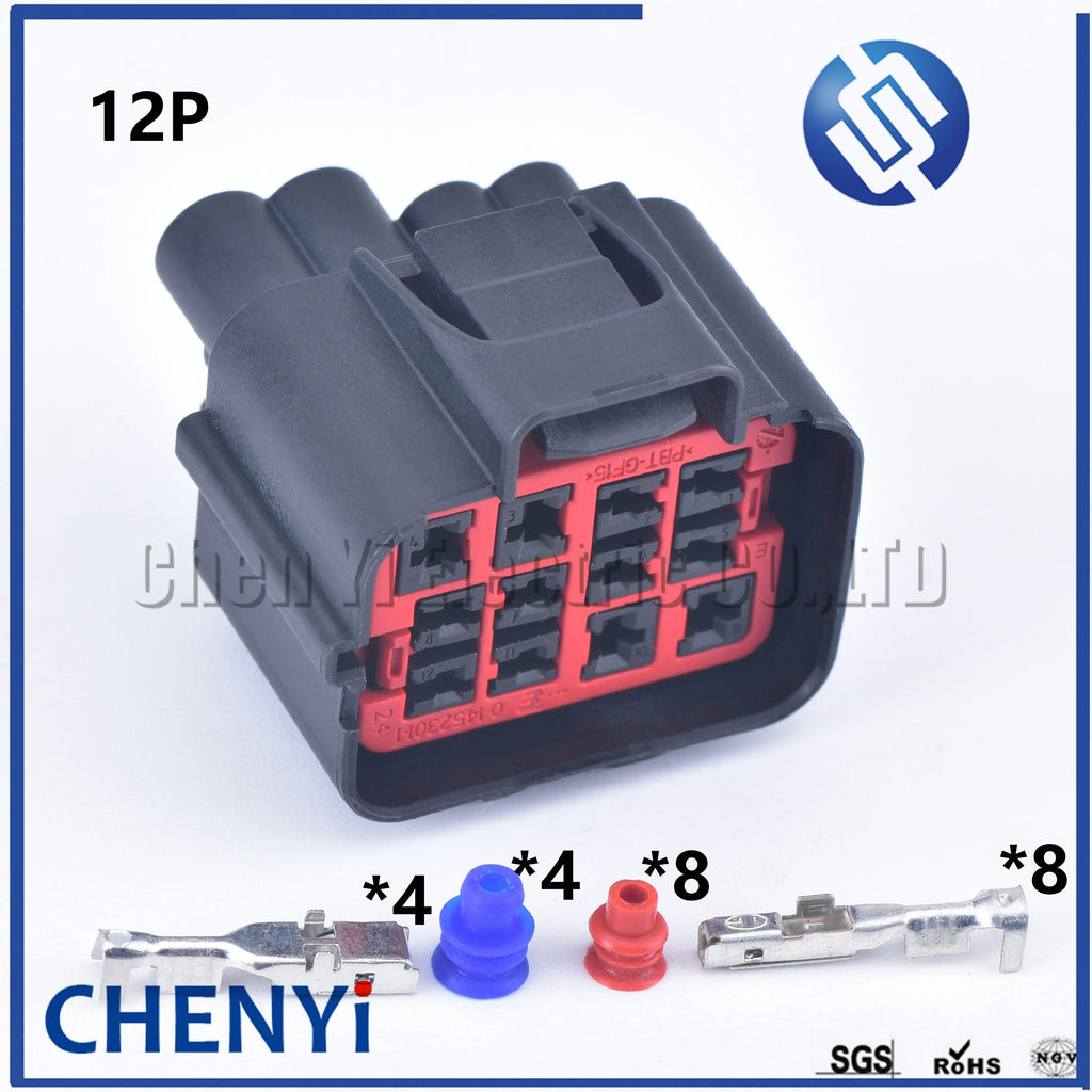 12 Pin 0-1452299-1 0-1452300-1 Female HeadLamp Light Harness Assembly Connector Plug For Volvo Land Rover S40 S60 S80L XC90 XC60