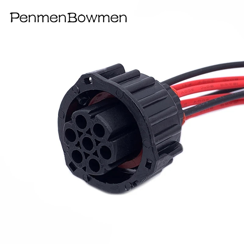 1 Set 7 Pin Car 1718230-1 Circular Truck Tail Light Electrical Cable Connectors Female Male Wire Harness Plug 968421-1 967650-1