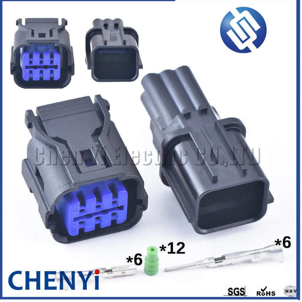 6 Pin Auto Waterproof Socket Car taillights Wire Harness Connector Front bumper radar plug HP281-06020 HP285-06021 HP291-06040