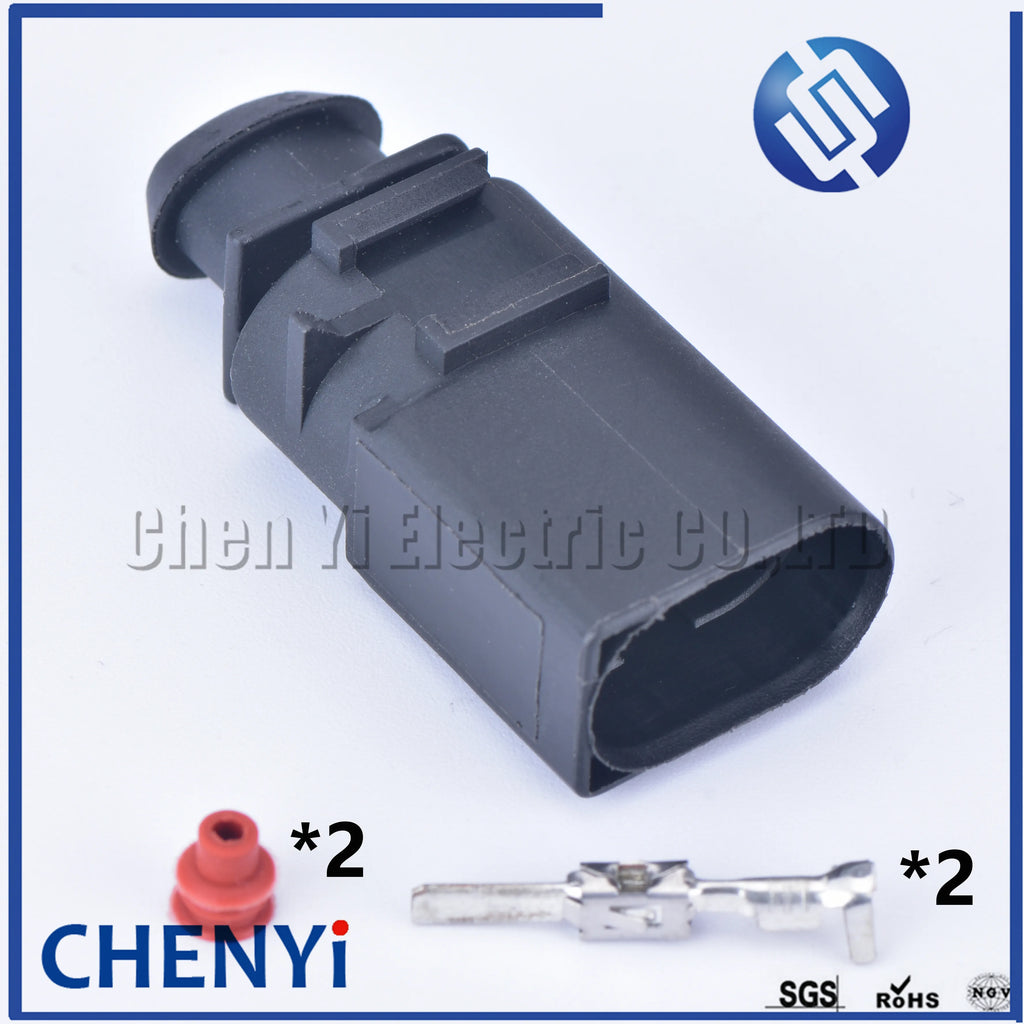 2 Pin 3.5mm male or female automotive waterproof wiring harness connector electrical horn plug 1J0973722 1717692-1 8D0973822