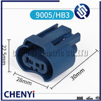 2 Sets 2 Pin Auto waterproof connector Car Headlight Fog Lamp Plug for 9005/HB3 9006/HB4 Auto light socket For Toyota Honda GM