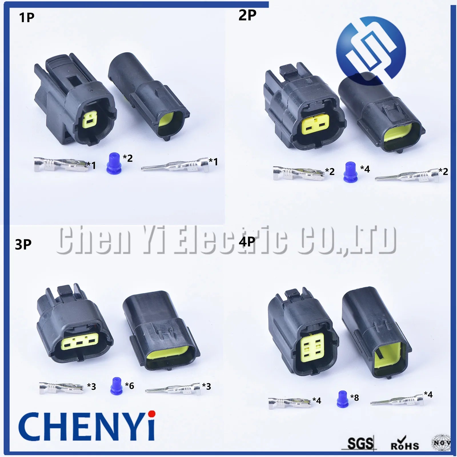 1/2/3/4/6/8/10/12/16 Pin Waterproof Connector Electrical Plug Car Auto Sealed Truck Harness Socket 174879-2 174877-2