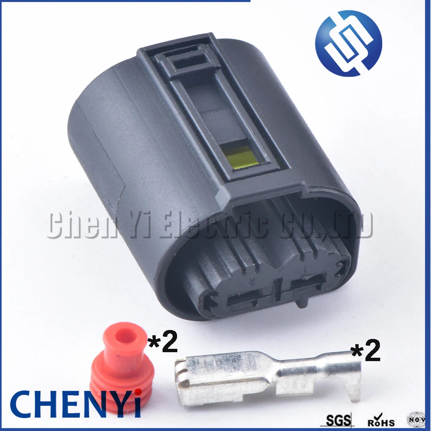 2 Pin Auto waterproof connector snail horn harness plug fog lamp connector 1-968642-1 1968643-1