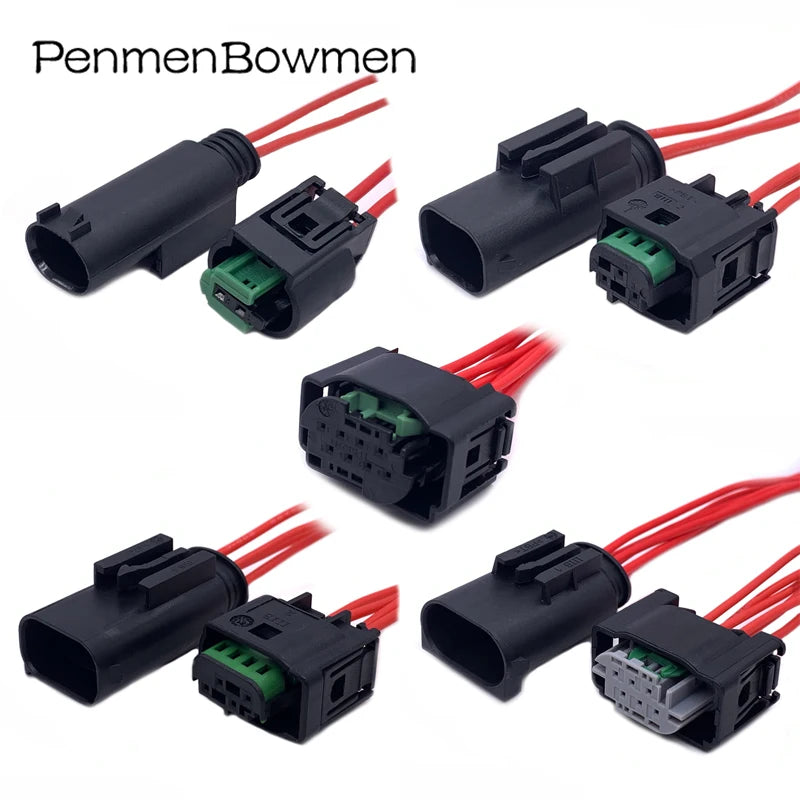 1 Set 2 3 4 6 8 Pin Car Reverse Sensor Radar Electrical Cable Connectors Wire Harness Plug For BMW BENZ 968402-1