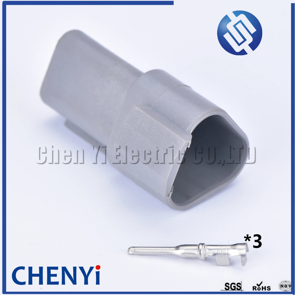 black Deutsch DT 3 Pin connector DT06-3S DT04-3P Male or Female Auto Waterproof Connector Automotive Sealed Plug with Pins