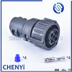 4 pin odometer speed sensor plug sealed auto connector 1-967325-1 with cable Sheath 965786-1/965783-1 For round HOWO A7