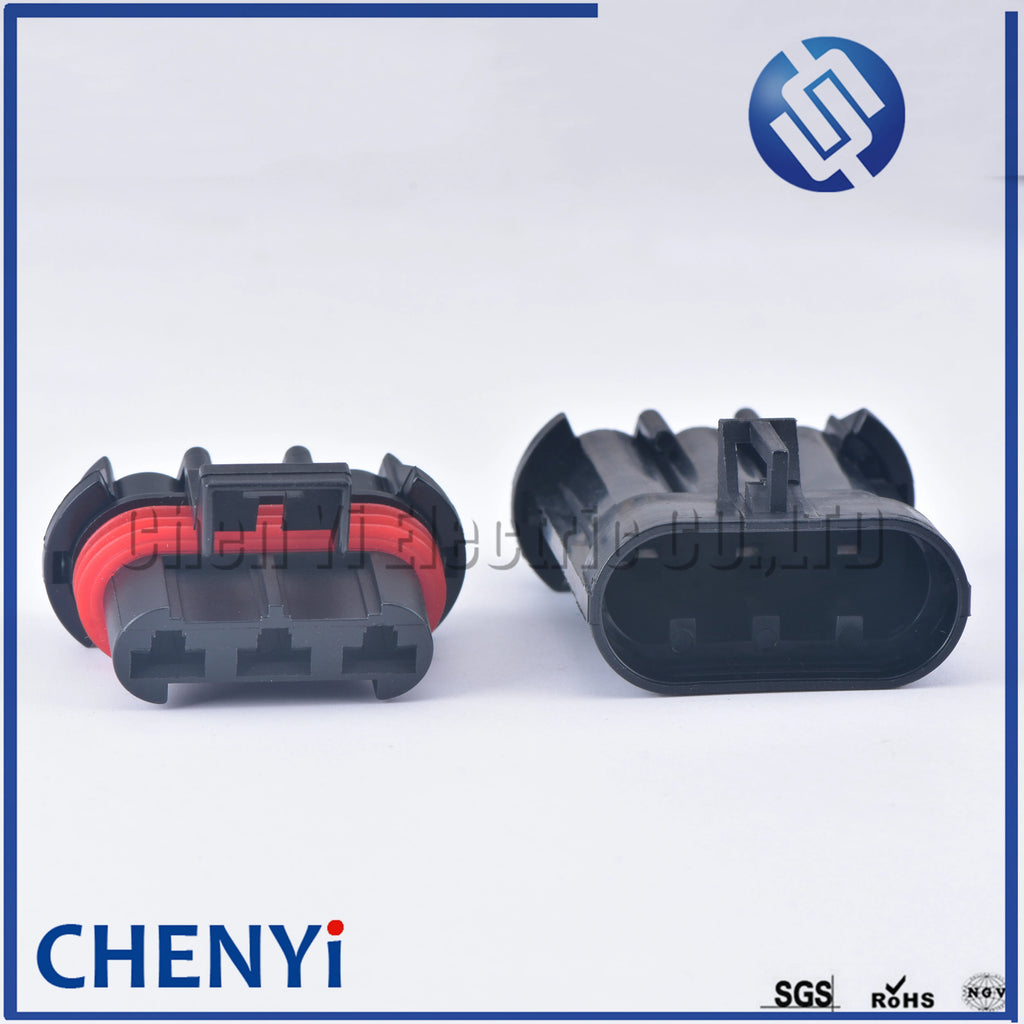 3 Pin auto Waterproof Blower Connector Plug Radiator Fan Motor Cooler Fan Socket 12124686 12124685 For Buick Ford Chevrolet