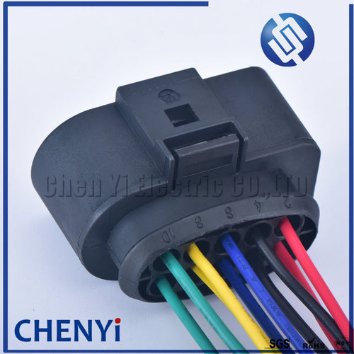 10 Pin 3.5mm Auto waterproof connector 1J0973735 Temp Sensor Plug Deflation Valve halogen headlights Plug 6R0973735 with wire