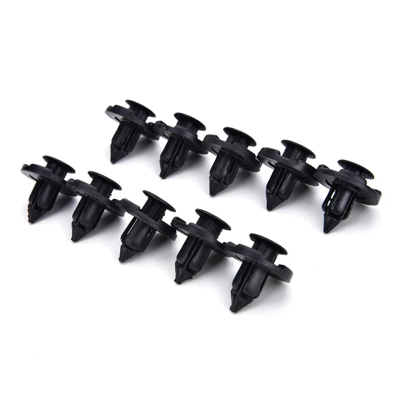 50Pcs Car Fastener fit 8mm Dia Hole Black Push Retainer Rivets Clips for Automobile Door Bumper Fender Cover Trim Clip Wholesale