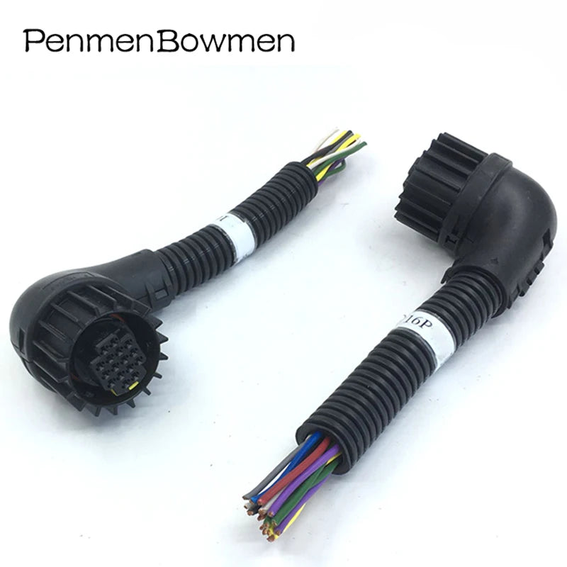 1 Set 16 Pin Auto Engine Cylinder Head Tail Clamp Insulation Net Electrical Cable Connectors Wire Harness Plug