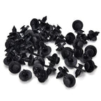 50Pcs Car Fastener fit 8mm Dia Hole Black Push Retainer Rivets Clips for Automobile Door Bumper Fender Cover Trim Clip Wholesale