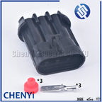 3 Pin auto Waterproof Blower Connector Plug Radiator Fan Motor Cooler Fan Socket 12124686 12124685 For Buick Ford Chevrolet