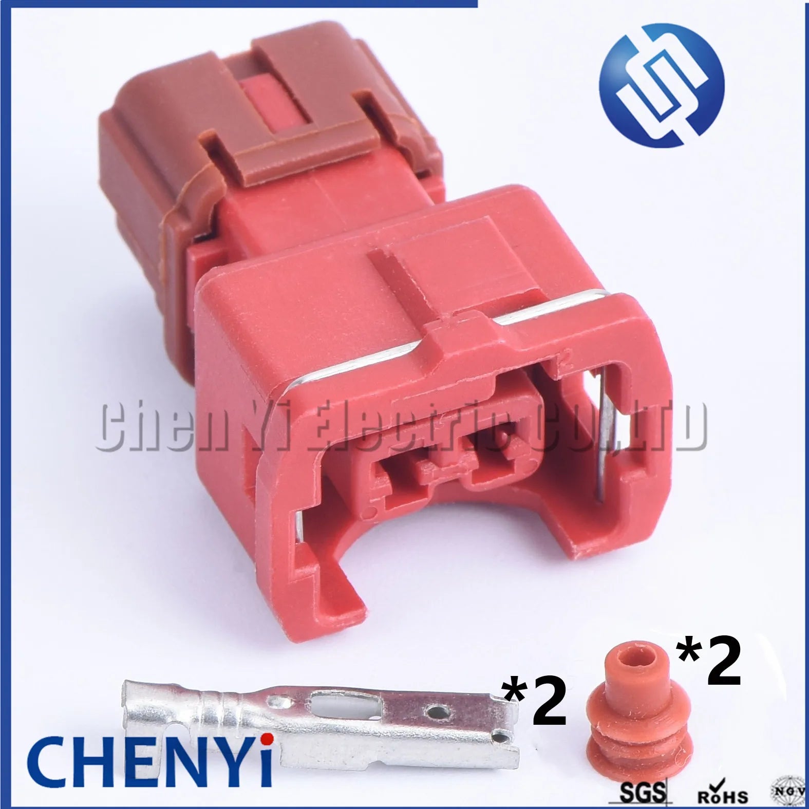 2 Pin red PB187-02326 3.5mm Series Female Waterproof Knock Detonation Sensor Plug auto connectors DJ7023YD-3.5-21