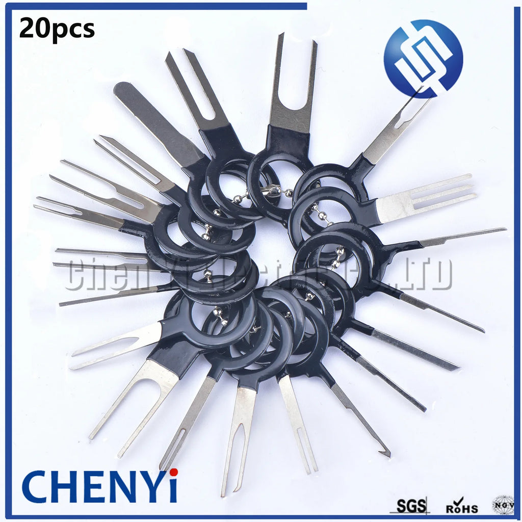 18/20/38pcs Car plug Pins removal tool set connector Pin retractor pick needle harness Pin Needle ejector tool Needle retract